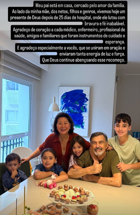 Omar Rahal, pai de Sabrina Sato, recebe alta do hospital