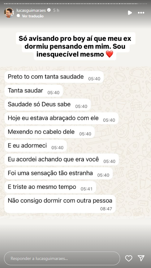 Lucas Guimarães e Carlinhos Maia trocam exposição de mensagens privadas