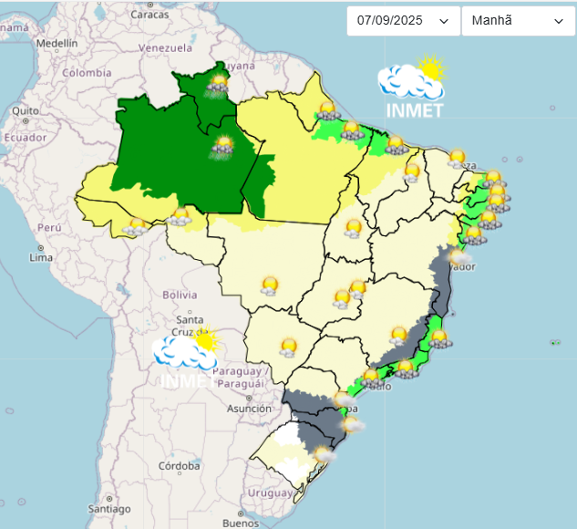 Previsão do tempo para São Paulo neste domingo, 07