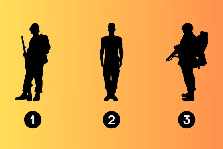 Teste visual: Saiba seu nível de bravura ao escolher um dos três soldados da imagem