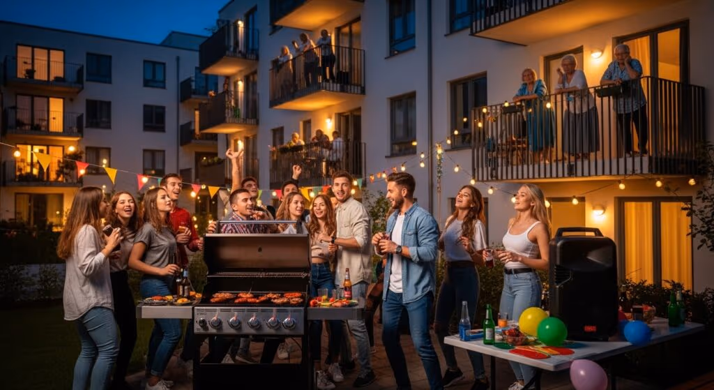 Churrasco comunitário: como regular uso de gás, som e permissão de festa