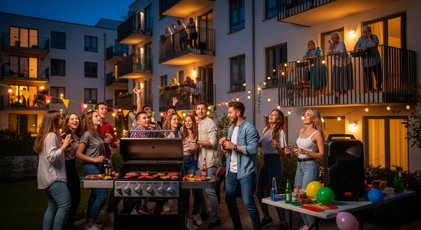 Churrasco comunitário: como regular uso de gás, som e permissão de festa