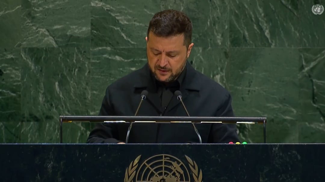 Zelensky na ONU: “Drones russos já estão voando sobre áreas europeias”