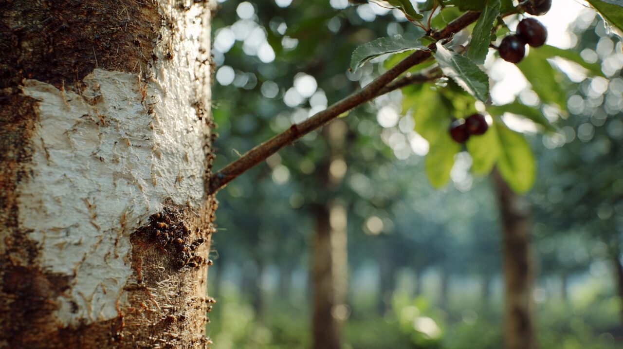 Por que os troncos das árvores devem ser pintados de branco?