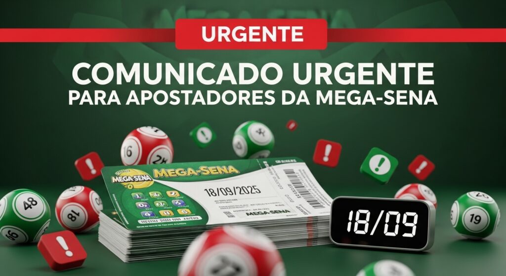 Comunicado urgente para quem apostou ontem na Mega-Sena 18/09