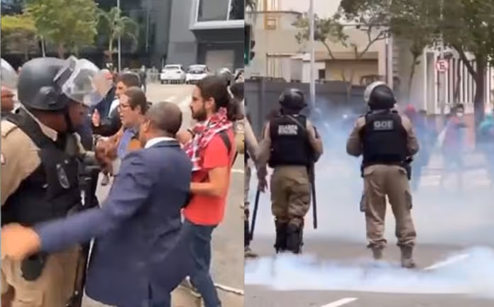 RJ: Spray de pimenta atinge deputados em tumulto após despejo no Centro
