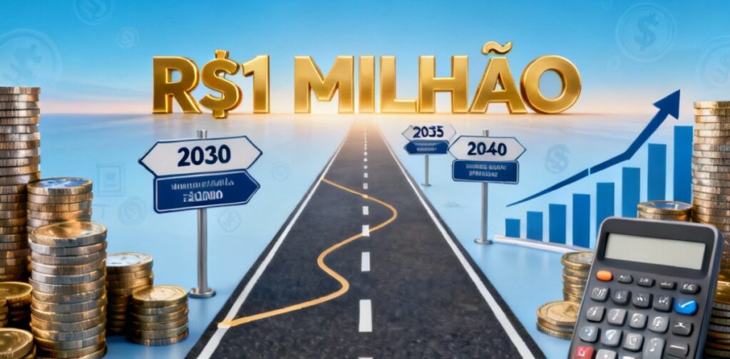 Quanto guardar por mês para ter R$ 1 milhão daqui 5,10 ou 15 anos ?