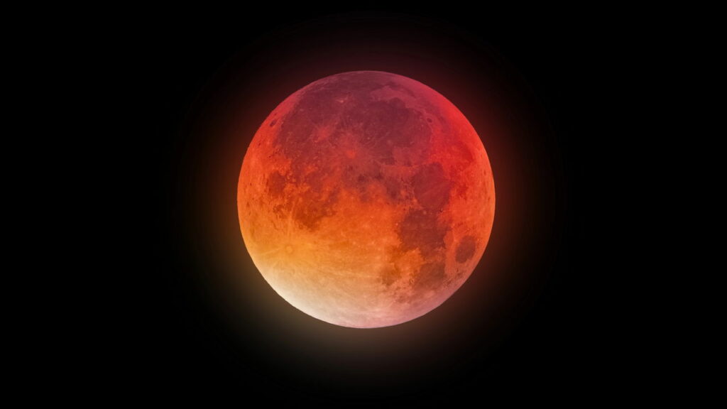 Hoje a noite a Lua de Sangue vai iluminar os céus e surpreender o mundo - Créditos: depositphotos.com / d_mrowka
