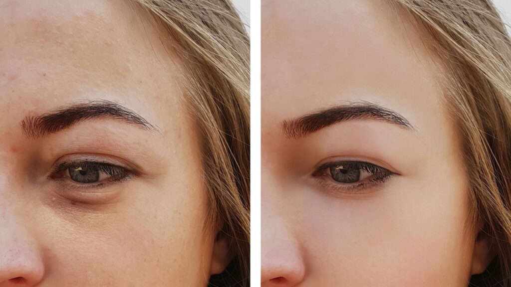 Ela fez isso por 3 dias e as olheiras sumiram naturalmente