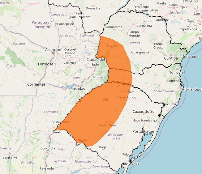 Alerta Inmet para forte tempestade nos dias 15 e 16, veja as regiões
