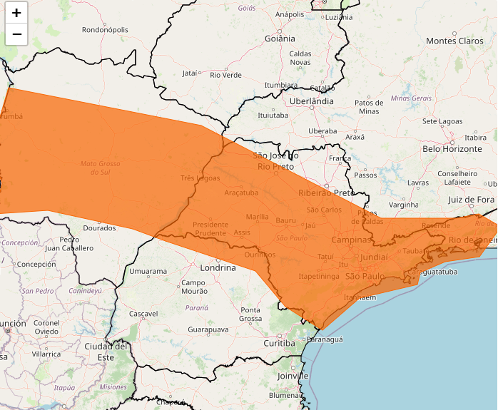 Alerta Inmet para risco de chuvas intensas nesse sábado, 18