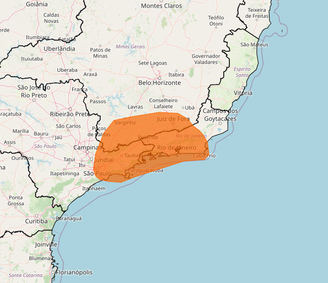 Alerta Inmet para risco de forte tempestade nos dias 29 e 30