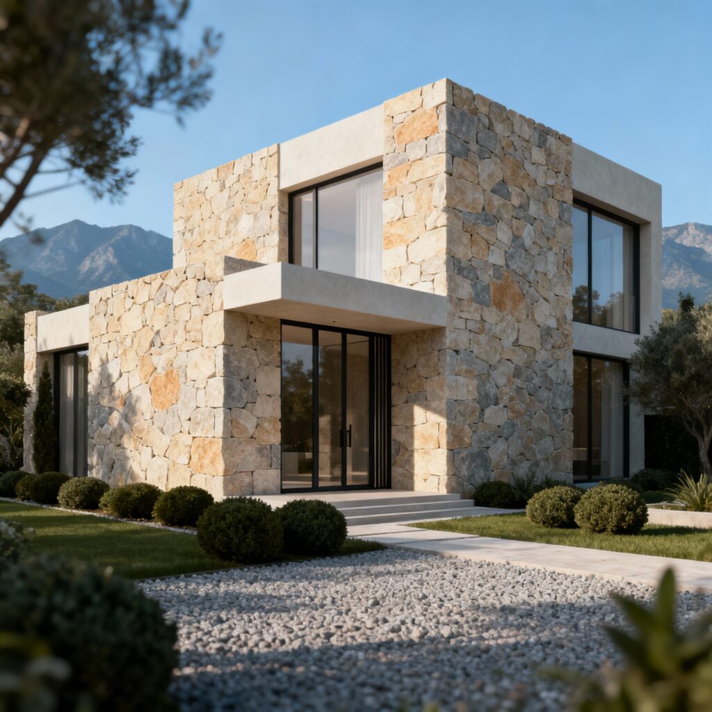 Casas pré-fabricadas de pedra modelos, preços e vantagens