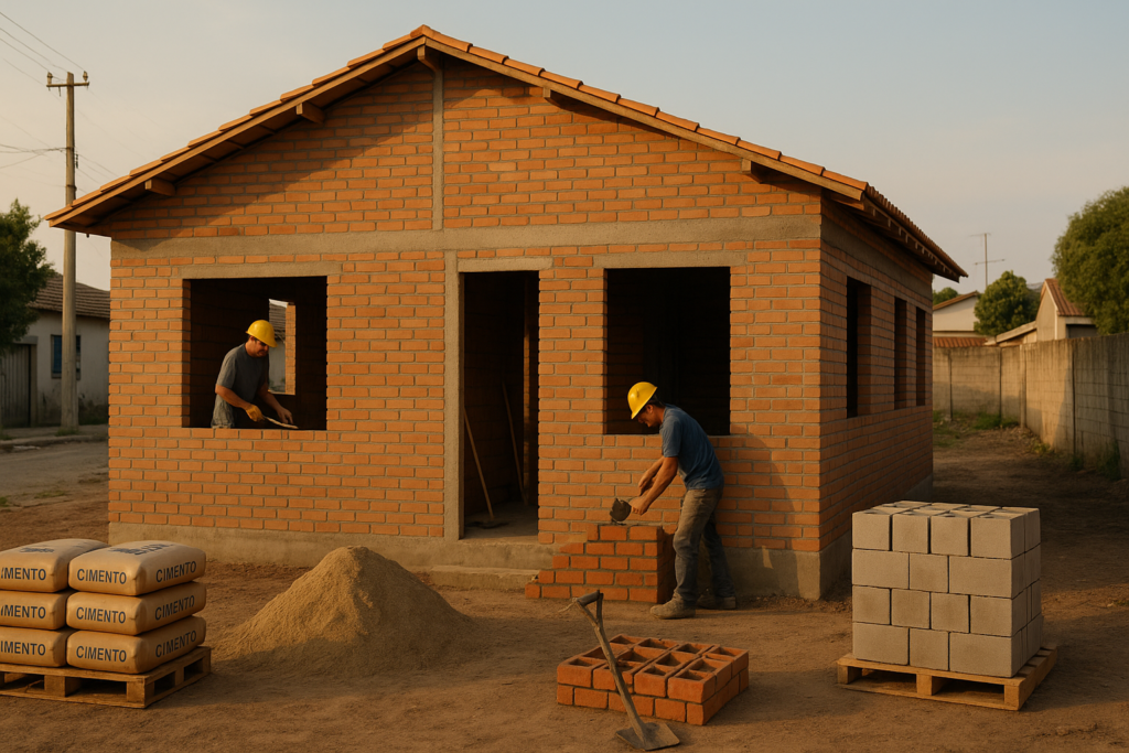 Quanto custa construir uma casa “barata” de 100 metros quadrados em outubro de 2025?