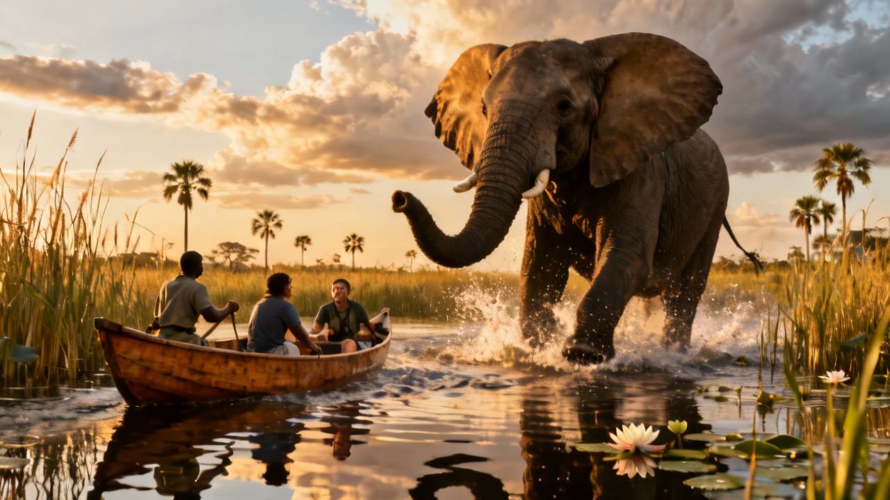 Elefante enfurecido ataca turistas e causa o terror durante safari
