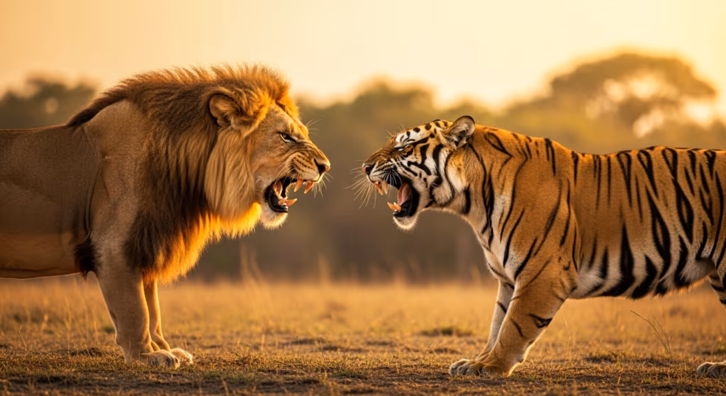 Essa é a diferença estrondosa entre o rugido de um leão e um tigre