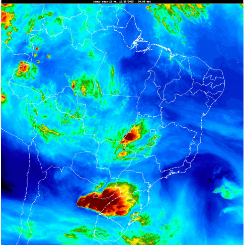 Frente fria atinge o Sul, Sudeste, Centro-Oeste e o Nordeste neste final de semana
