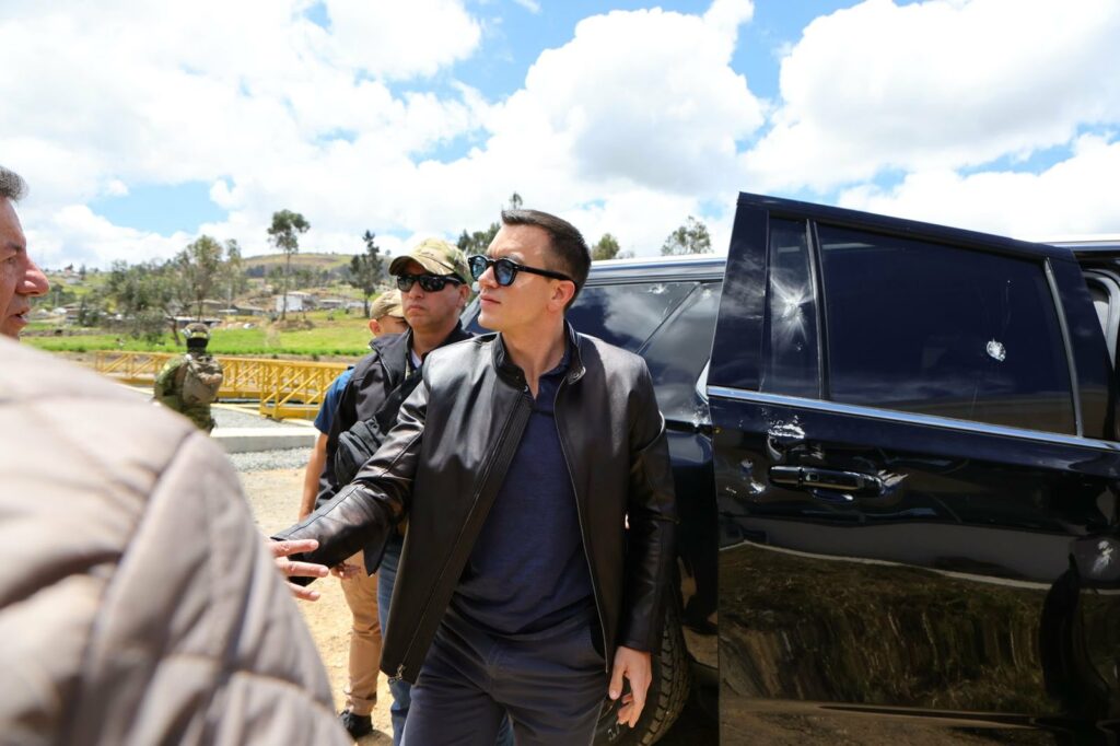 Noboa foi alvo de tentativa de assassinato, diz presidência do Equador