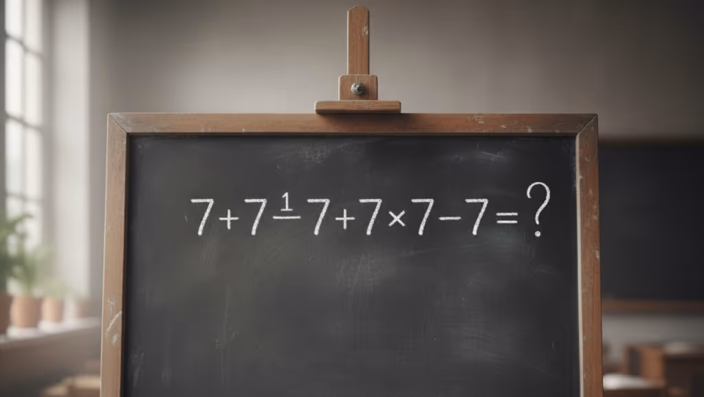Quanto é 7+7÷7+7×7–7=? A variação do desafio matemático mais popular