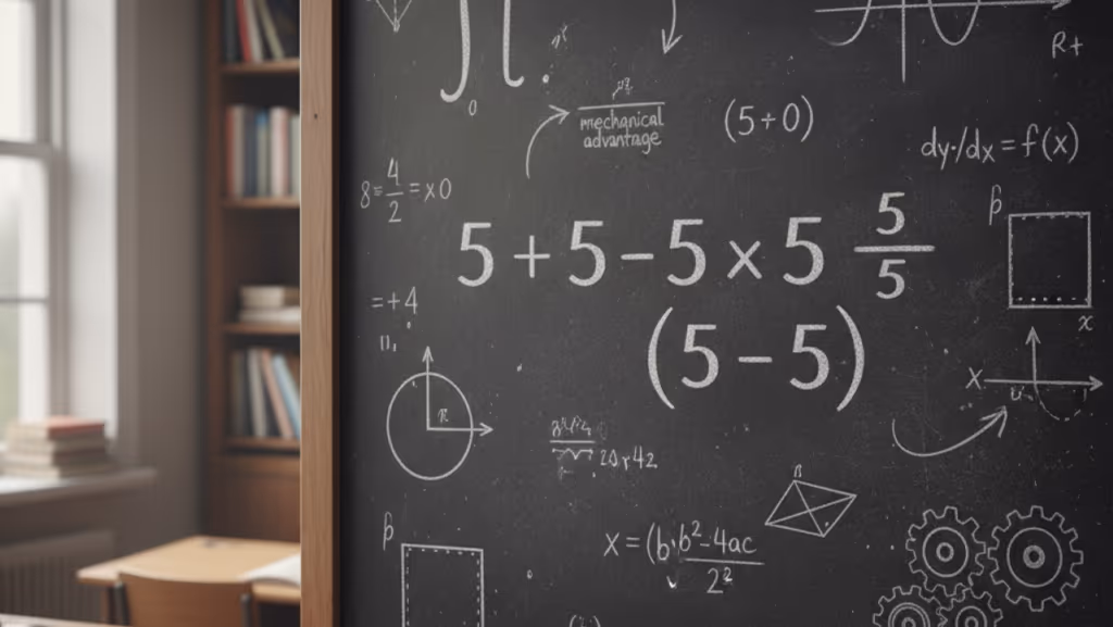 Quanto é  5 + 5 – 5 x 5 ÷ (5 – 5)? O desafio matemático que testa até mesmo os gênios