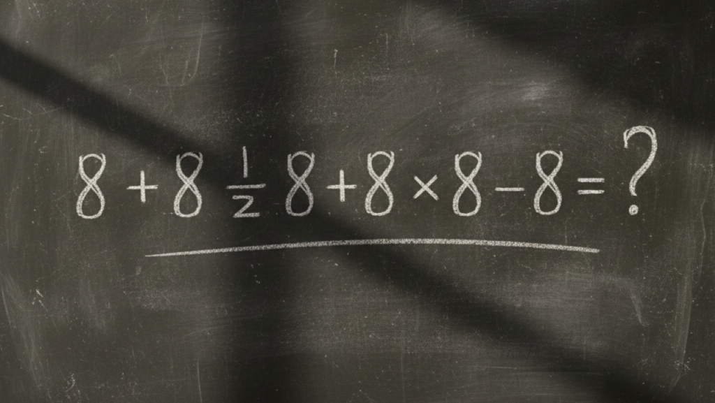 Quanto é 8 + 8 ÷ 8 + 8 × 8 – 8 = ? A equação matemática que tem viralizado nas redes