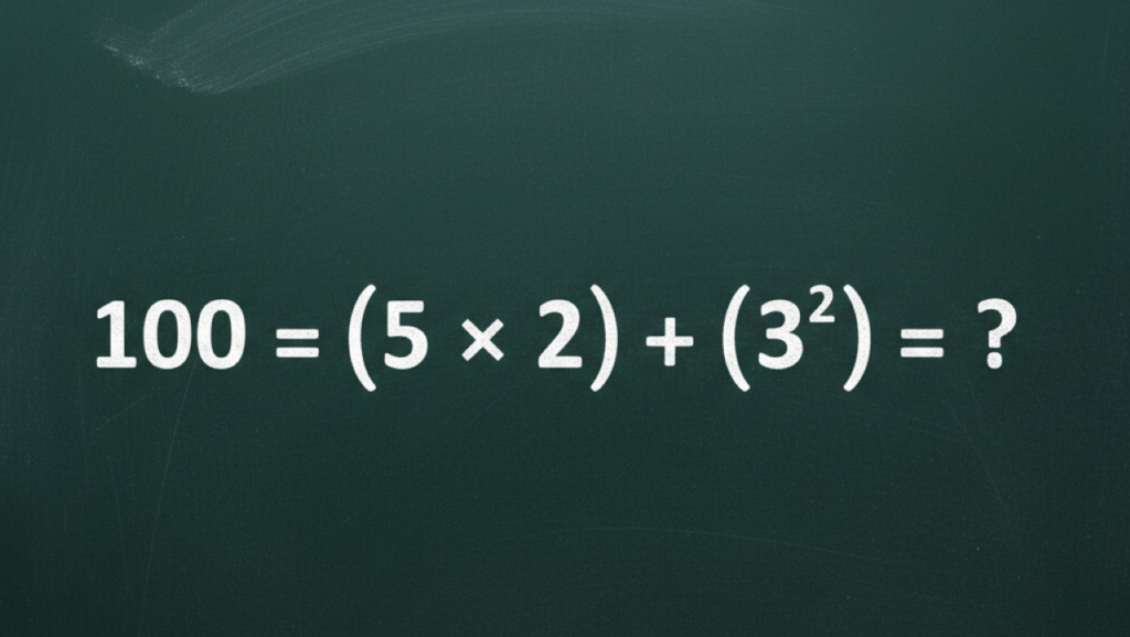 Quanto é 100÷(5×2)+(3²)=? O enigma matemático que desafio até mesmo gênios