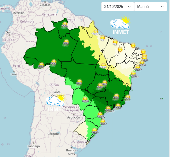 Previsão do tempo alerta que muita água vem ai com o início da estação chuvosa, veja as regiões