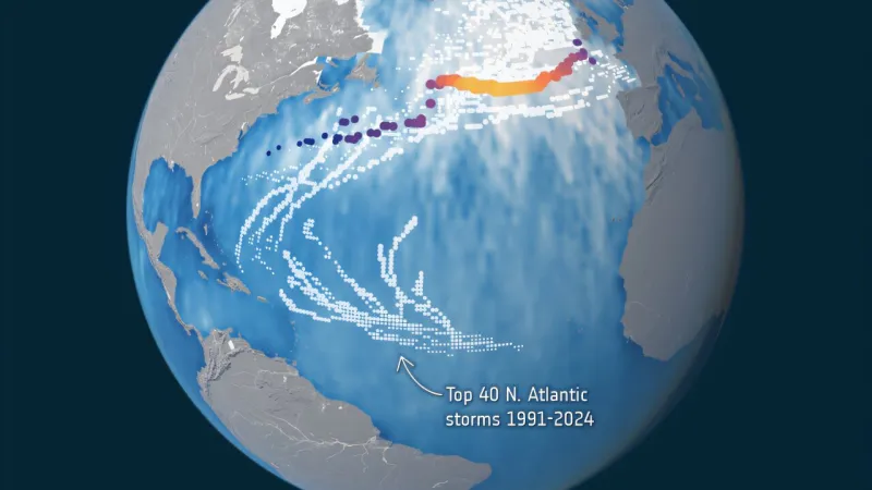 Satélites captaram ondas mais altas do que uma torre de igreja em alto mar