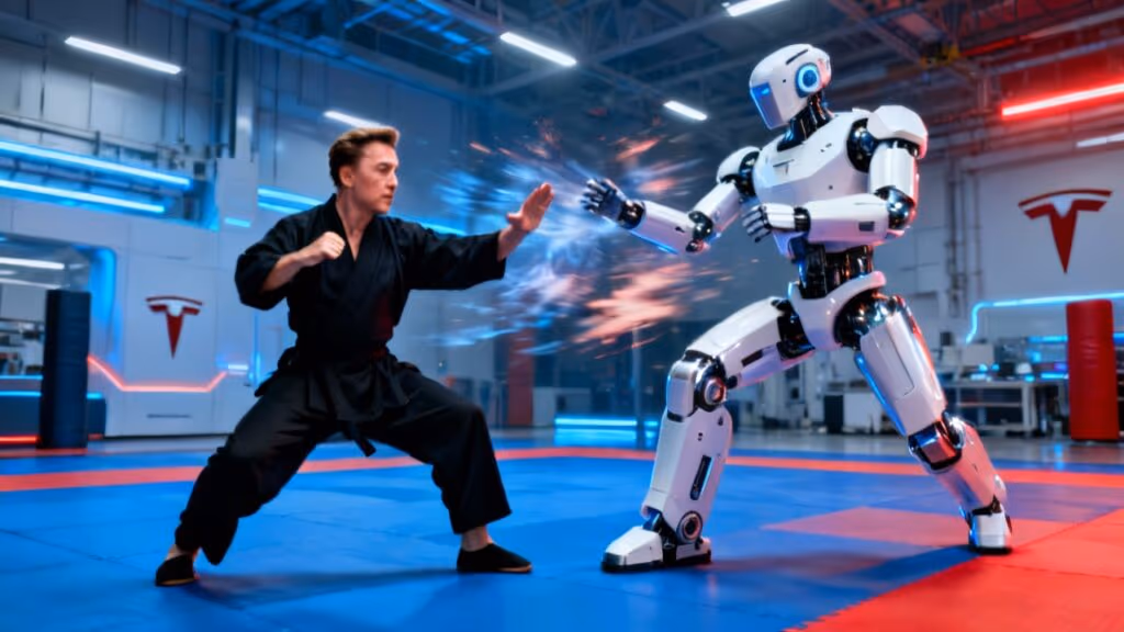 Sim, é verdade que o robô humanoide de Elon Musk luta Kung Fu