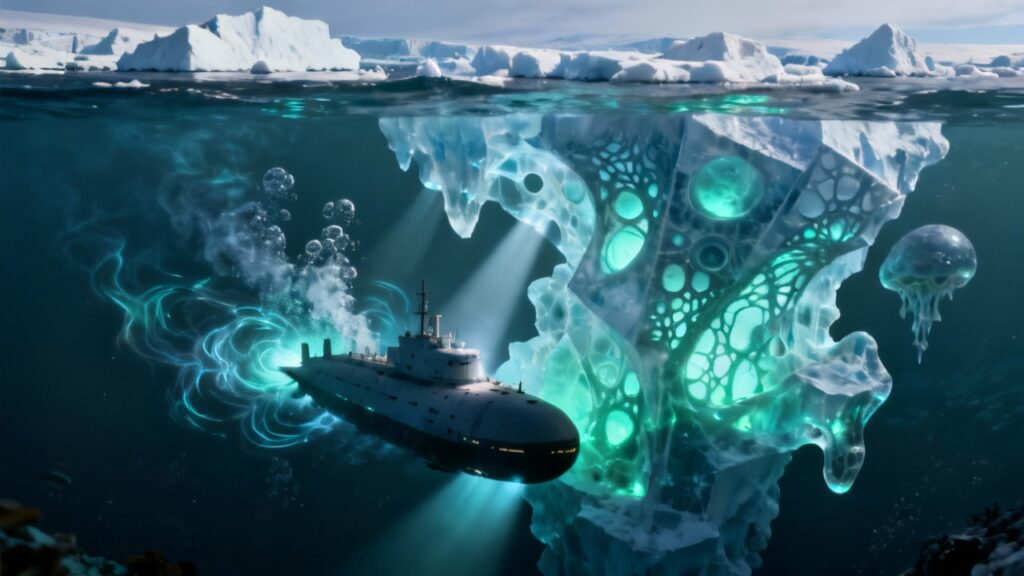 Submarino some misteriosamente após encontrar formações de gelo nunca vistas na Antártida