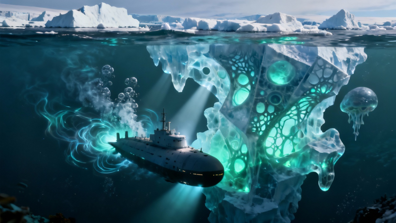 Submarino some misteriosamente após encontrar formações de gelo nunca vistas na Antártida