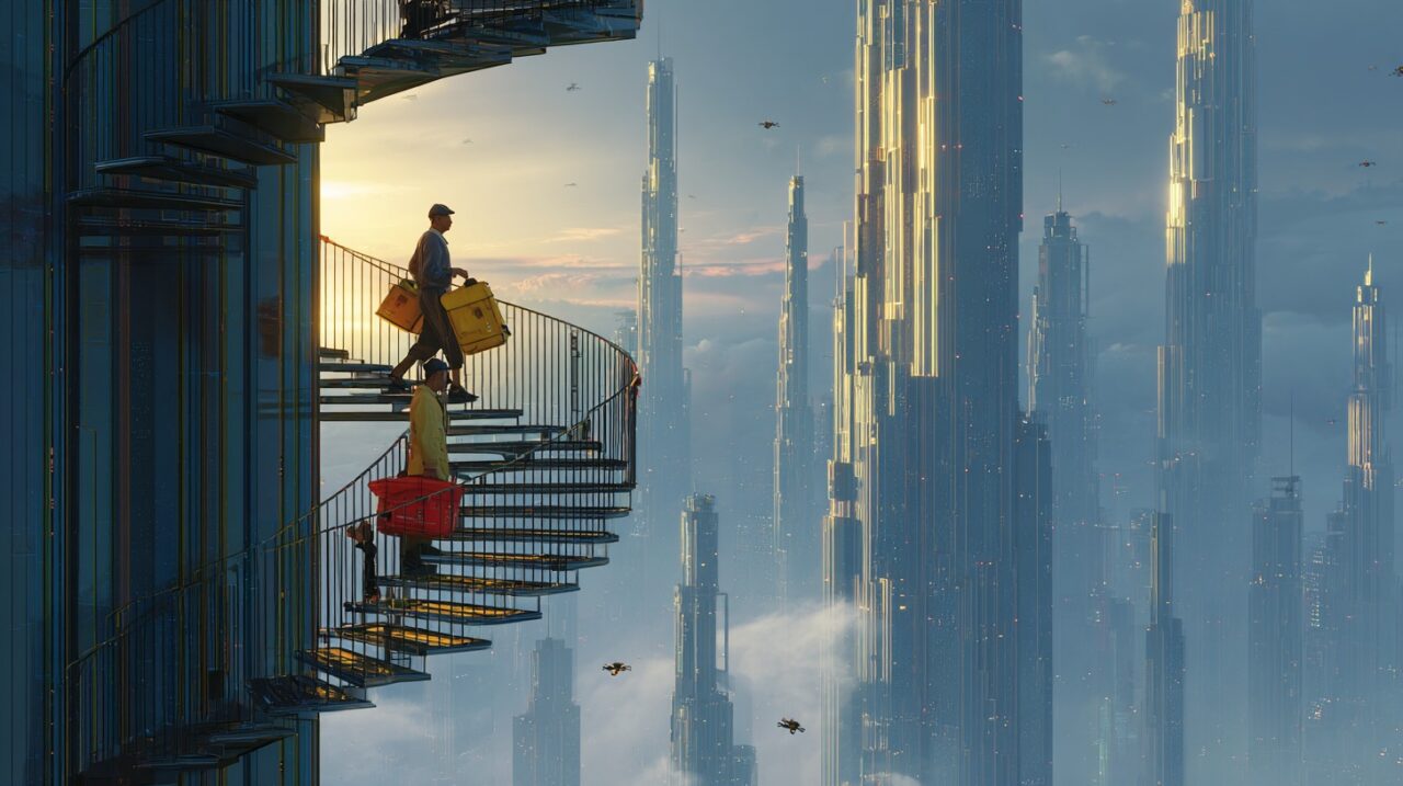 Na China, existem arranha-céus tão altos que surgiu uma nova profissão: Pessoas que levam refeições aos andares superiores