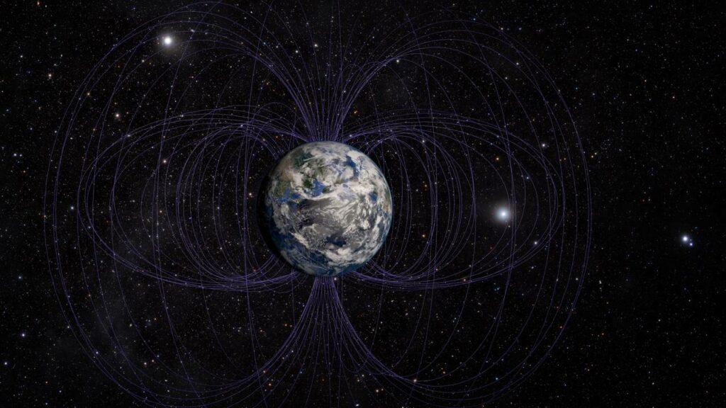 O núcleo líquido do terra forma nosso campo magnético - Créditos: depositphotos.com / vjanez