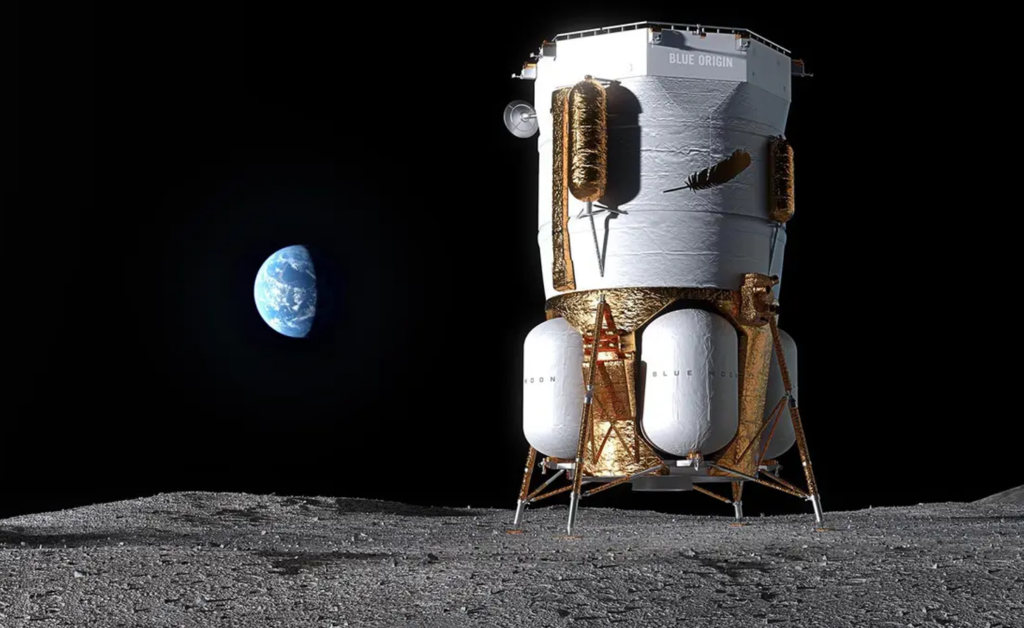 Lander Blue Moon - Reprodução/Blue Origin
