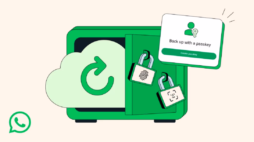 Backup do WhatsApp fica mais seguro com novo sistema de passkeys