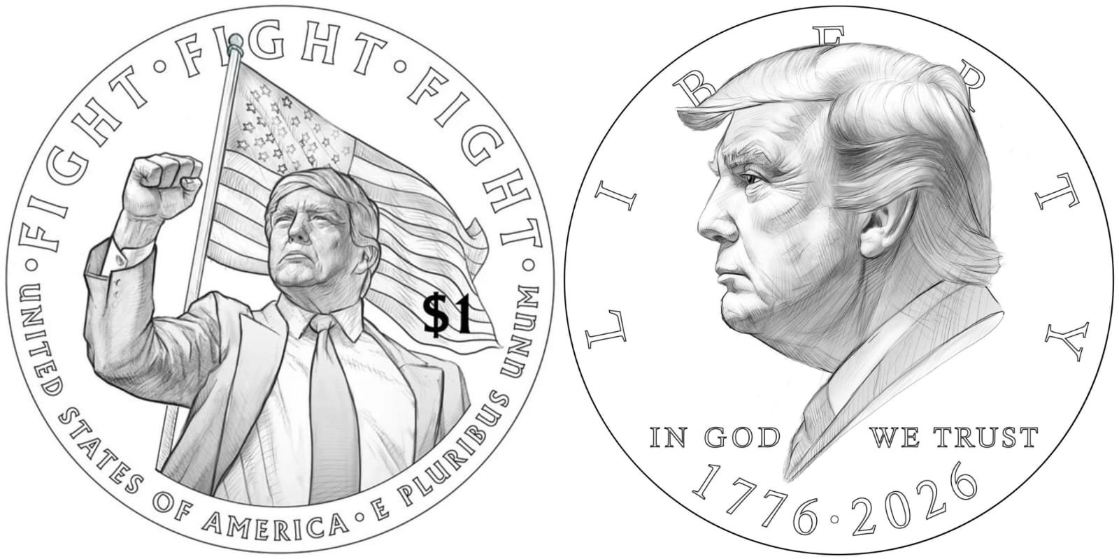 Proposta de cunhagem de moeda com imagem de Trump avança