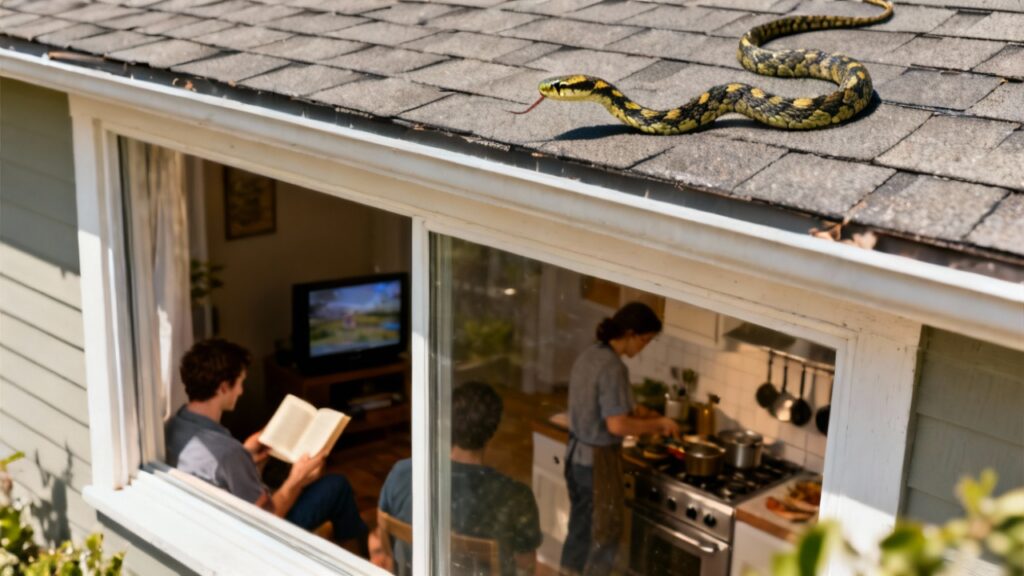 4 cobras que gostam de subir no telhado da casa e algumas dicas de cuidados
