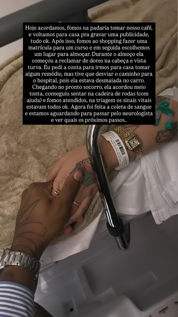 Thais Carla é levada as pressas ao hospital após desmaio