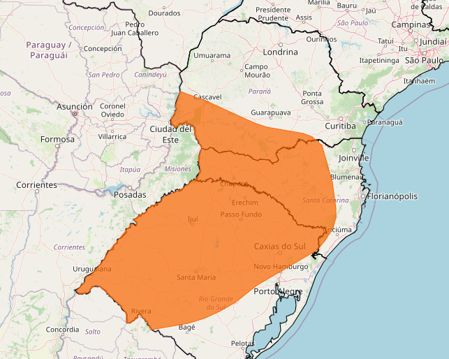 Alerta Inmet de tempestade nos dias 30 e 01, veja as regiões