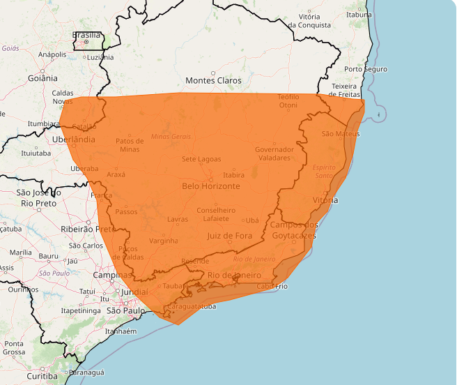 Alerta Inmet para fortes tempestades nos dias 18 e 19, veja as regiões