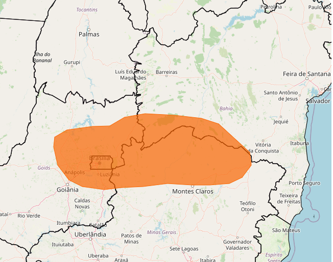 Alerta Inmet para os risco de forte tempestade nos dias 09 e 10