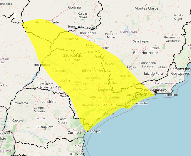 Alerta do Inmet para fortes chuvas no dias 03 e 04, veja as regiões