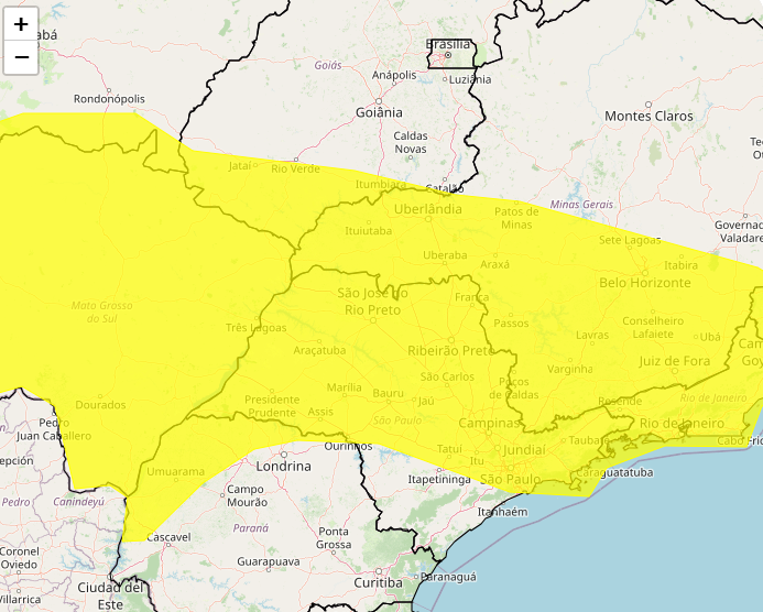 Alerta do Inmet para fortes chuvas nos dias 04 e 05, veja as regiões