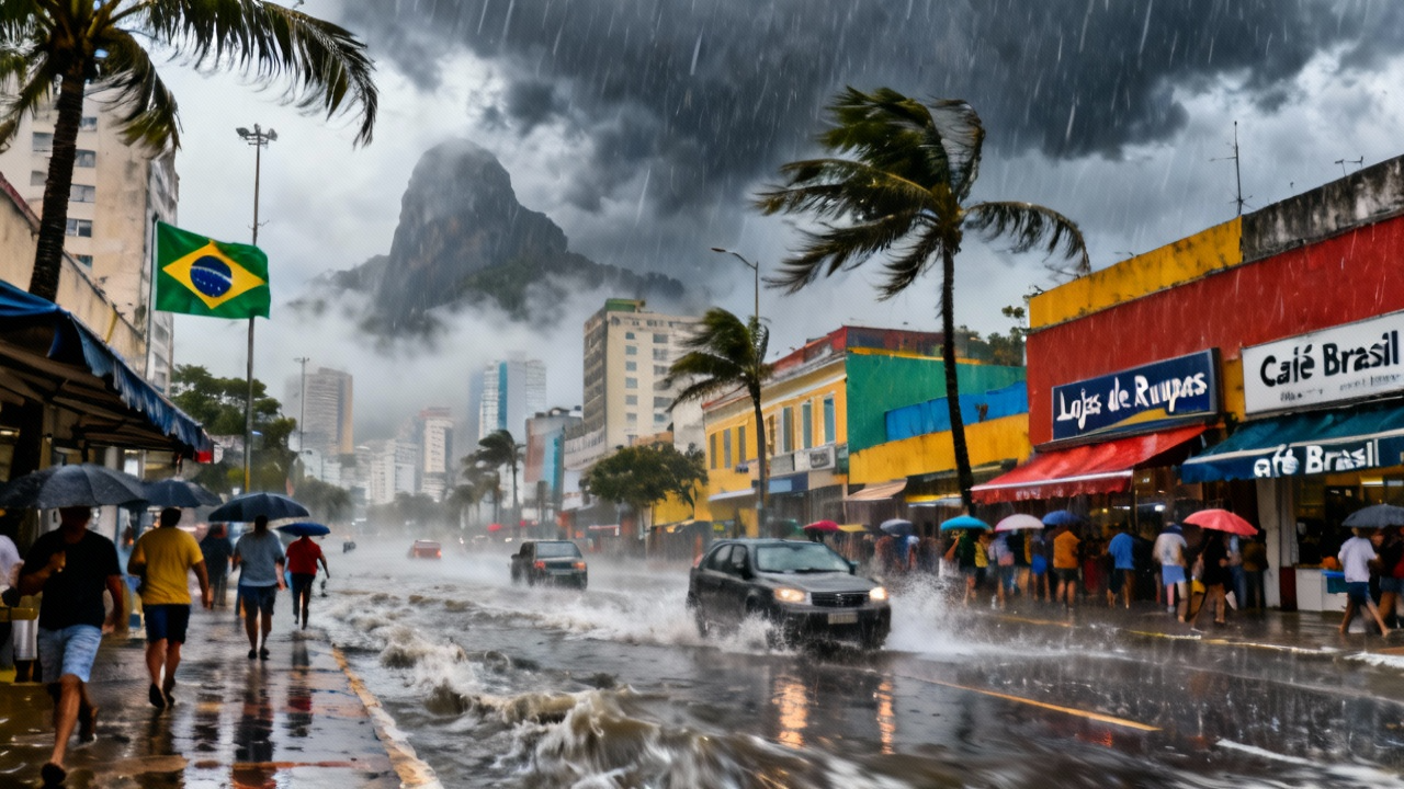 Alerta do Inmet para riscos de chuvas intensas nos dias 27 e 28, veja as regiões