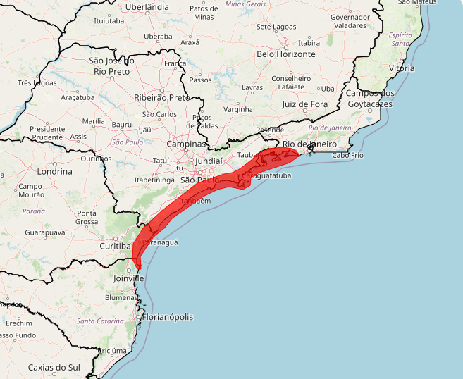 Alerta do Inmet para uma tempestade de grande intensidade nos dias 24 e 25