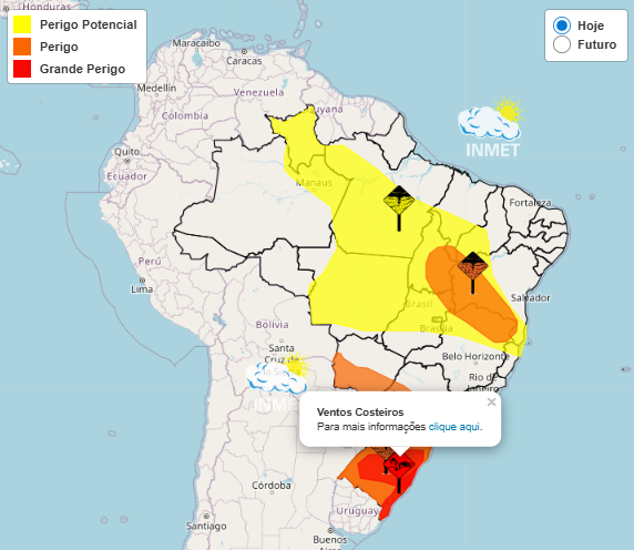 Alerta para chegada de ciclone extratropical no Brasil nesta sexta-feira, 07
