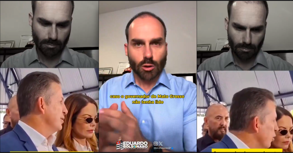 “Não me culpe pela sua frouxidão”, diz Eduardo a governador