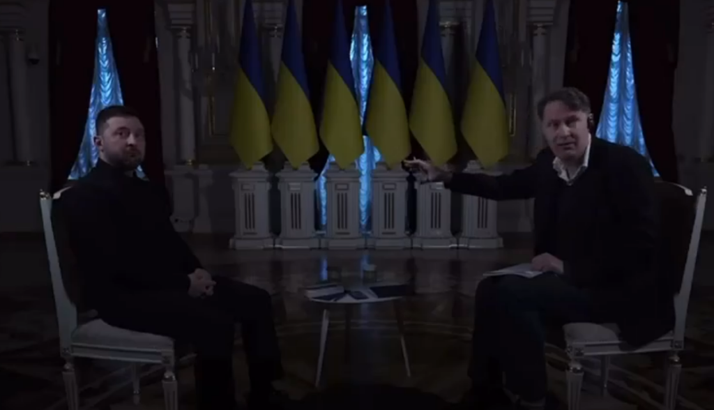 Entrevista com Zelensky é interrompida por apagão: “É o nosso dia a dia”