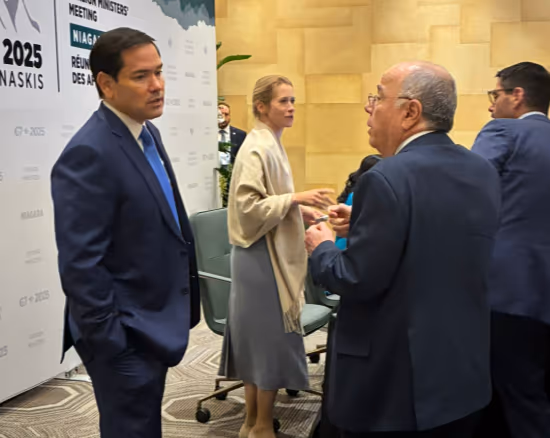 Vieira e Rubio discutem tarifaço em encontro durante reunião do G7