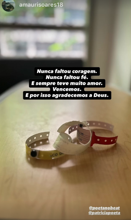 Patrícia Poeta revela alta do filho após meses de internação